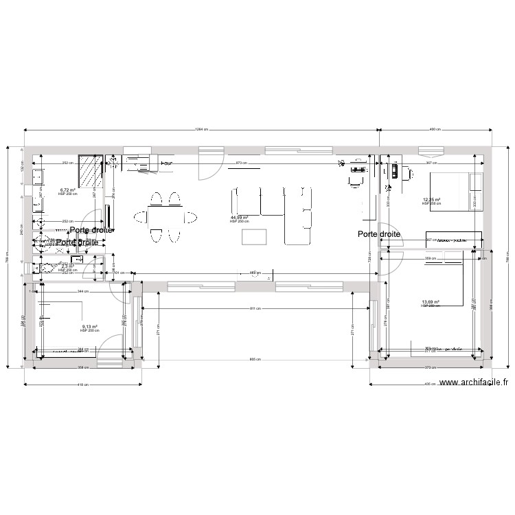 Vergné 2024 08 04 v2. Plan de 7 pièces et 90 m2