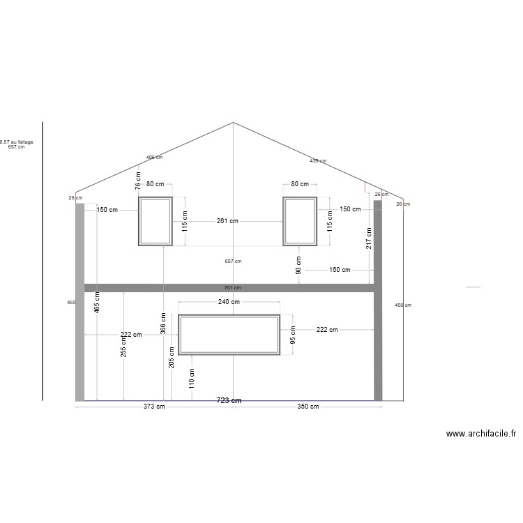 facade est extension. Plan de 0 pièce et 0 m2