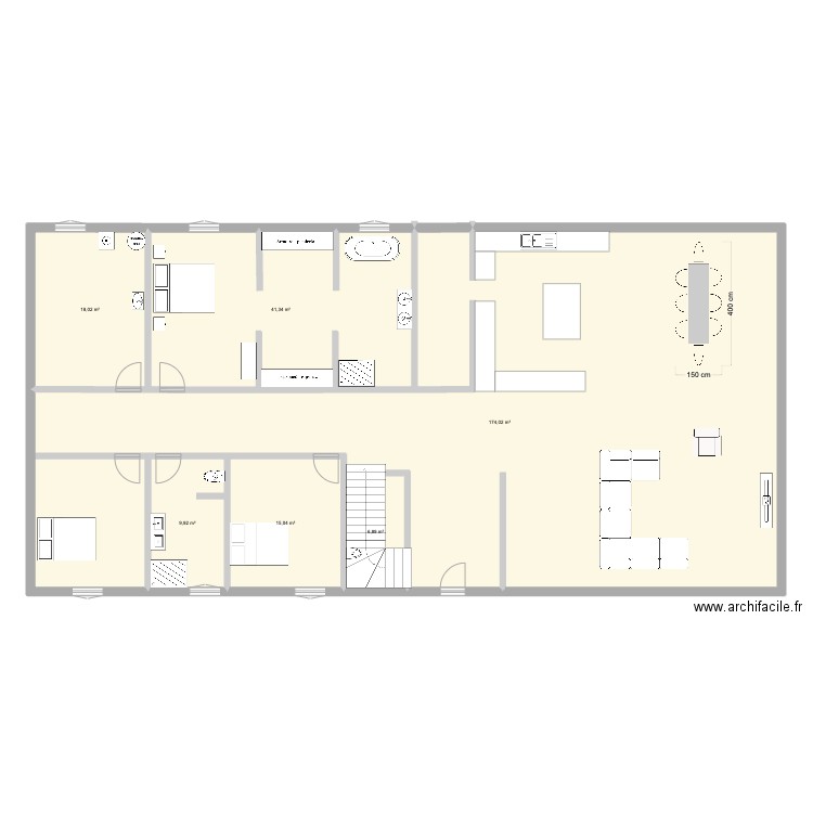 Lea. Plan de 6 pièces et 265 m2