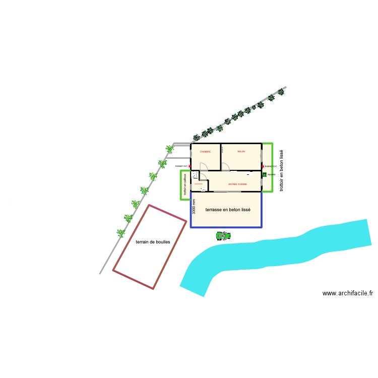 MAISON CHATEAU SUR LOIR 20. Plan de 7 pièces et 82 m2