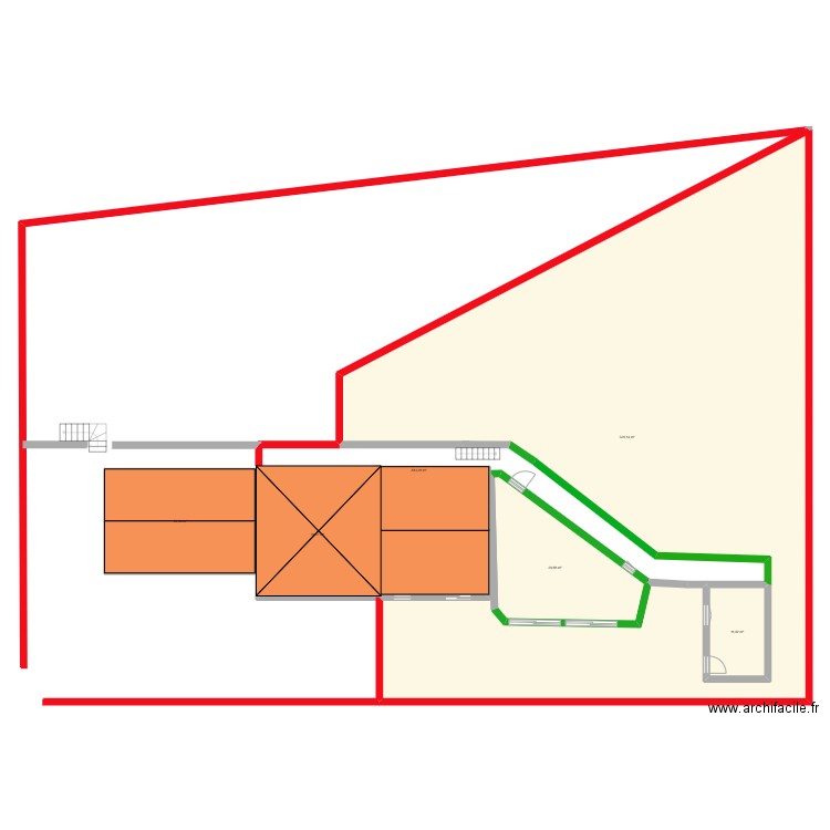 maison. Plan de 6 pièces et 420 m2