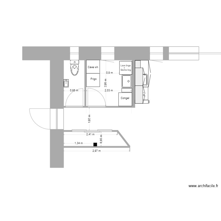 Cellier /  Dég /t Rgt. Plan de 0 pièce et 0 m2