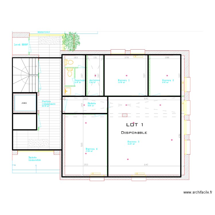 226-croquis 110 m² RDC. Plan de 10 pièces et 126 m2