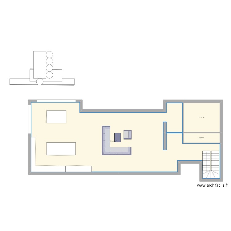 Bertrand. Plan de 10 pièces et 261 m2