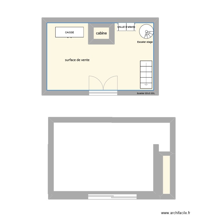 plan vente. Plan de 3 pièces et 19 m2