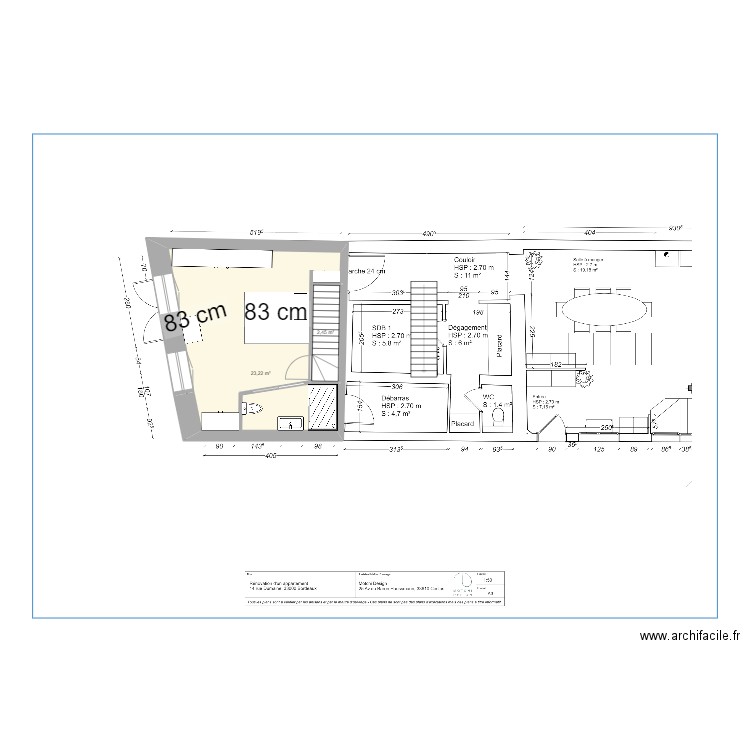 imane V5. Plan de 2 pièces et 26 m2