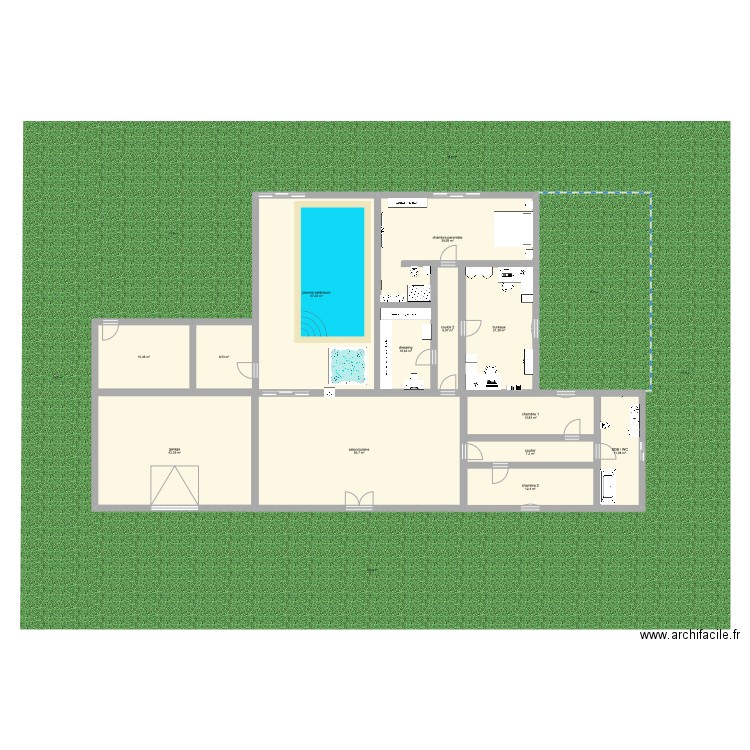 future maison. Plan de 13 pièces et 295 m2