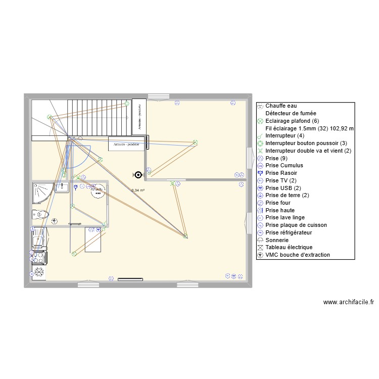 pharmacie 7. Plan de 4 pièces et 133 m2