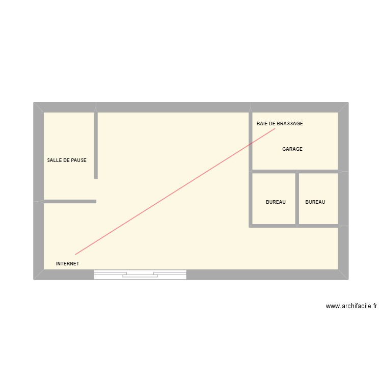 optical center plan. Plan de 4 pièces et 30 m2