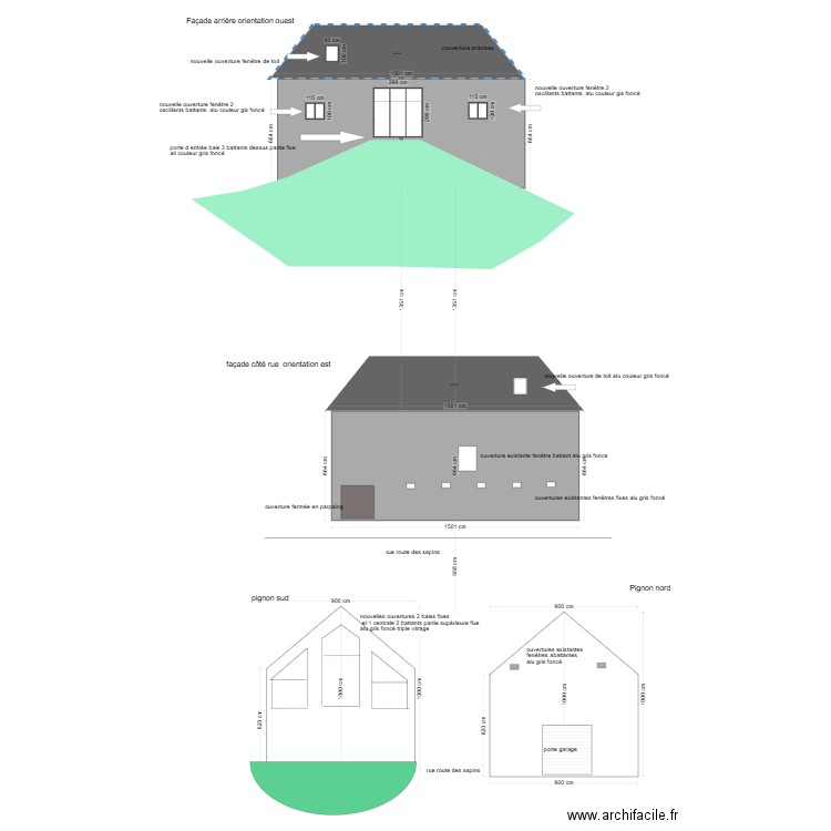 briffacadeouest. Plan de 0 pièce et 0 m2