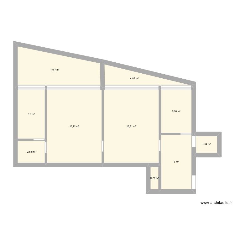 Transvaal. Plan de 10 pièces et 71 m2