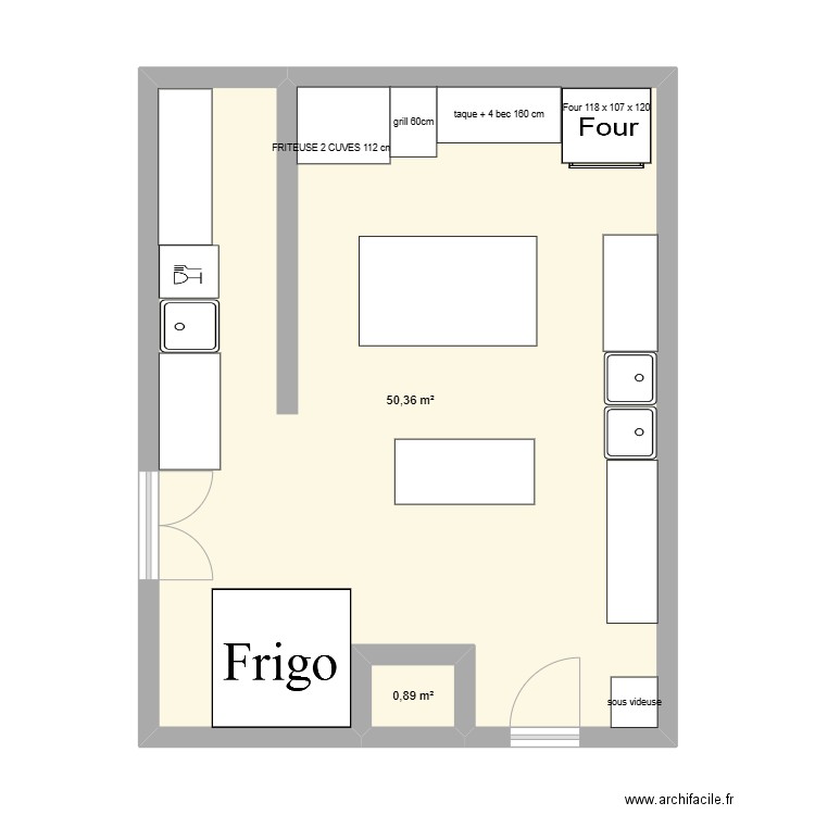 ligny 1. Plan de 2 pièces et 51 m2