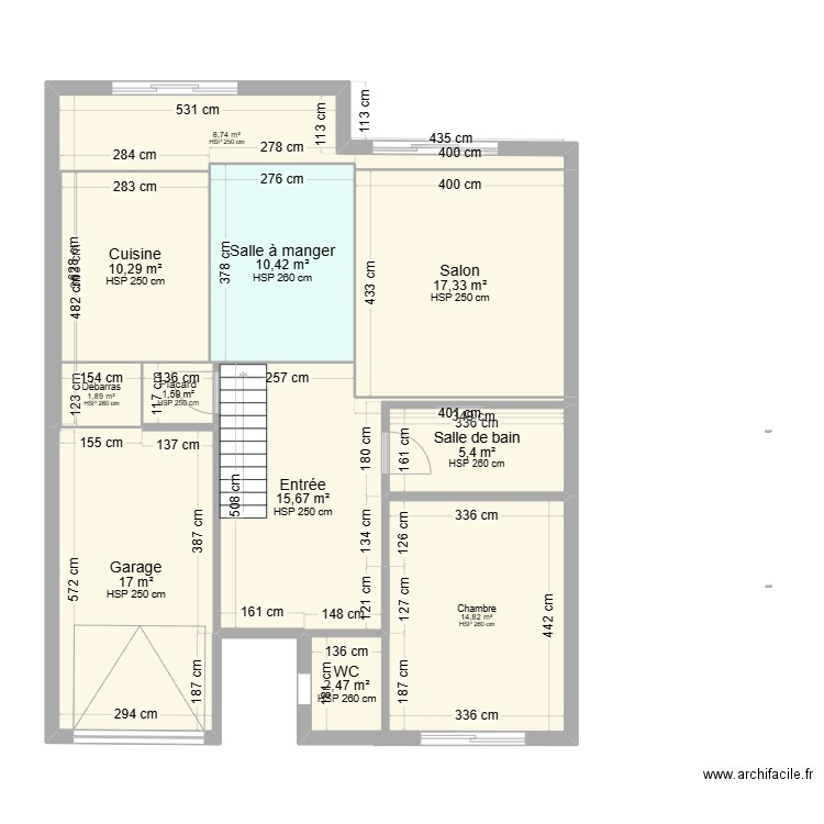 Meziane 2. Plan de 11 pièces et 106 m2