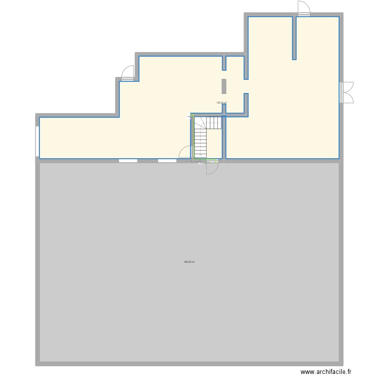 projet . Plan de 2 pièces et 395 m2