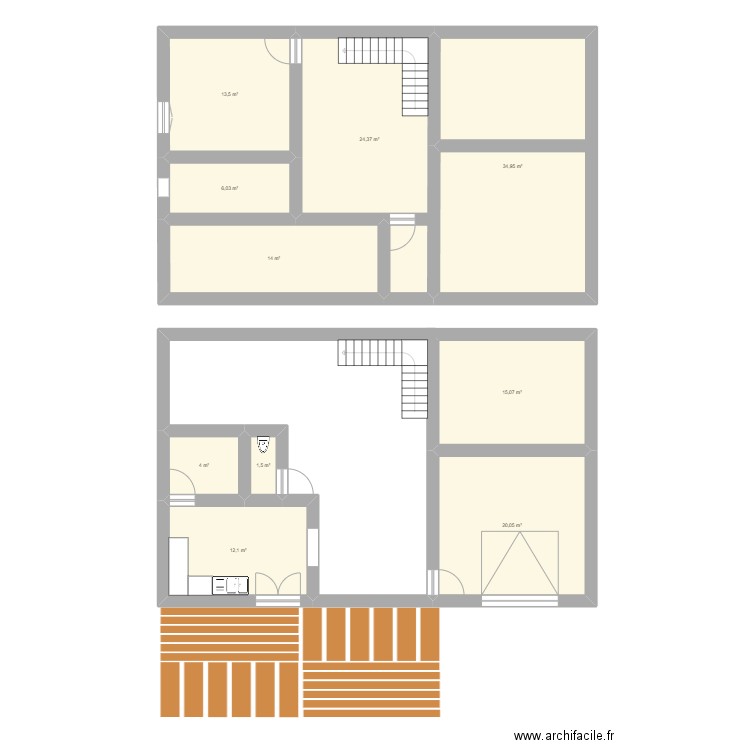 Petit Brignon. Plan de 10 pièces et 146 m2