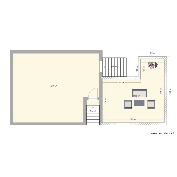 Marie. Plan de 4 pièces et 72 m2