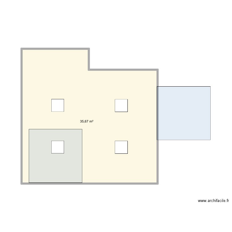 Joze. Plan de 1 pièce et 36 m2