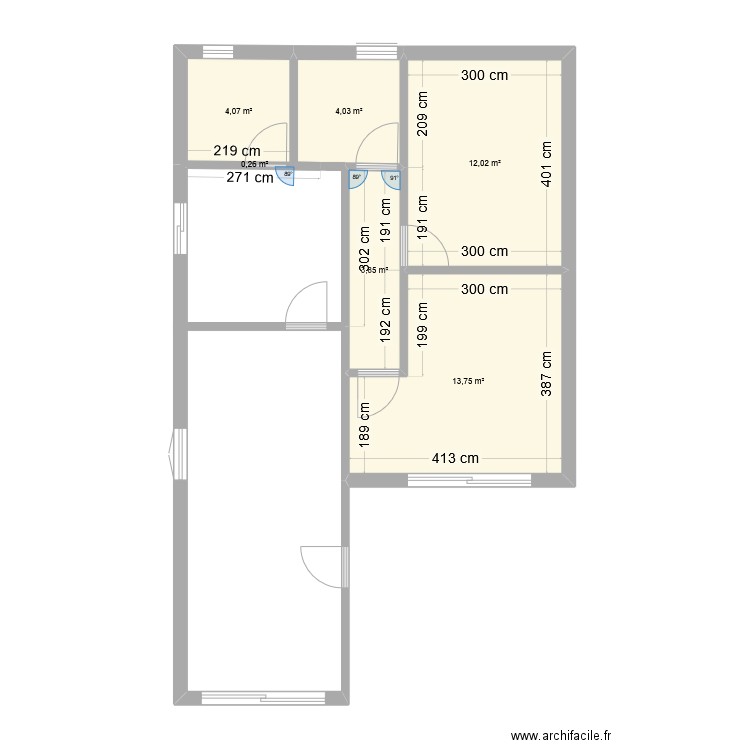 Theo. Plan de 6 pièces et 38 m2