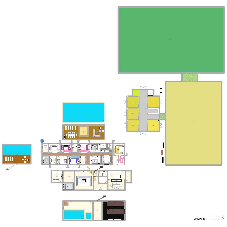 maison de reve . Plan de 45 pièces et 2308 m2