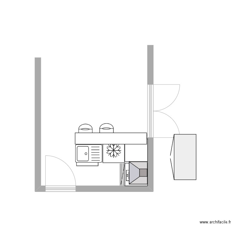 Bruni Kitchenette. Plan de 0 pièce et 0 m2