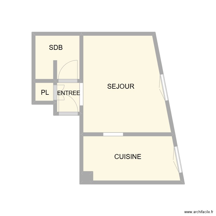 ETAGE 1 BAGNOLS. Plan de 6 pièces et 13 m2