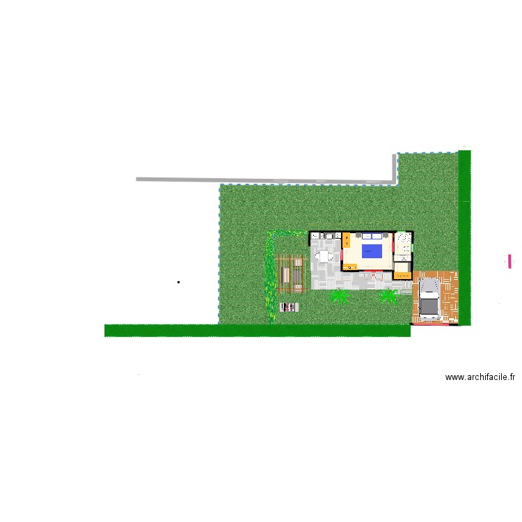 ST FRANCOIS bungalow test. Plan de 2 pièces et 17 m2