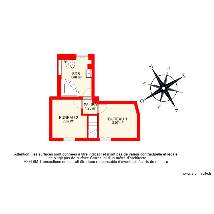 BI24946. Plan de 20 pièces et 80 m2