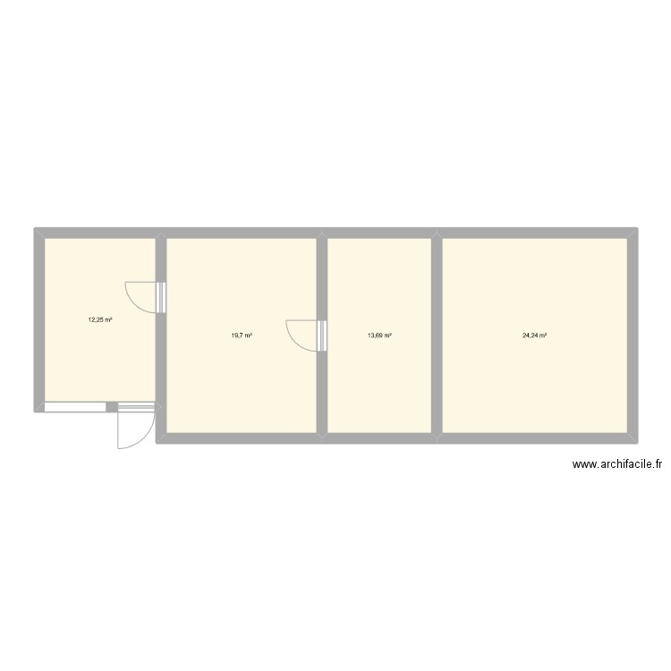 plans RDC Maison Charlène. Plan de 4 pièces et 70 m2