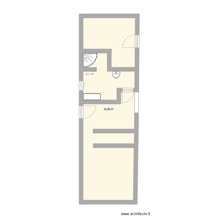 Marion House. Plan de 1 pièce et 34 m2