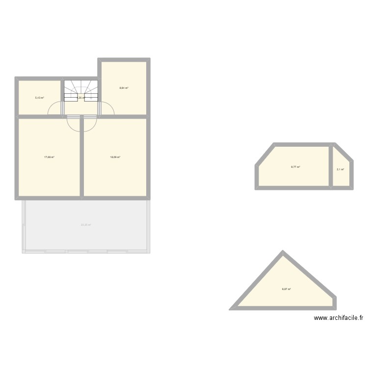 BUSSON - MAROMME. Plan de 24 pièces et 198 m2