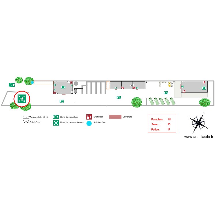 Plan d'évacuation Fondeyre . Plan de 0 pièce et 0 m2