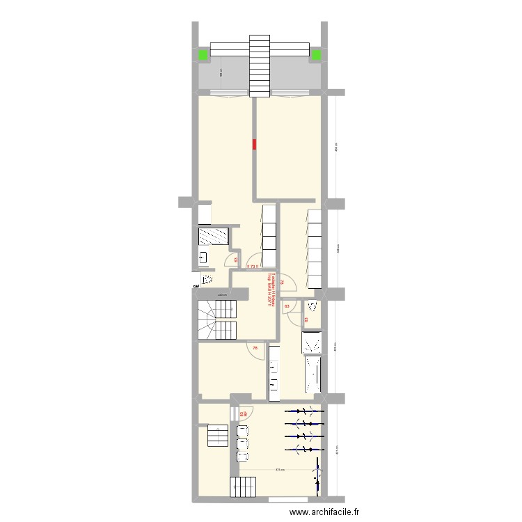 Banning 83 Rez Jardin : Portes. Plan de 8 pièces et 103 m2