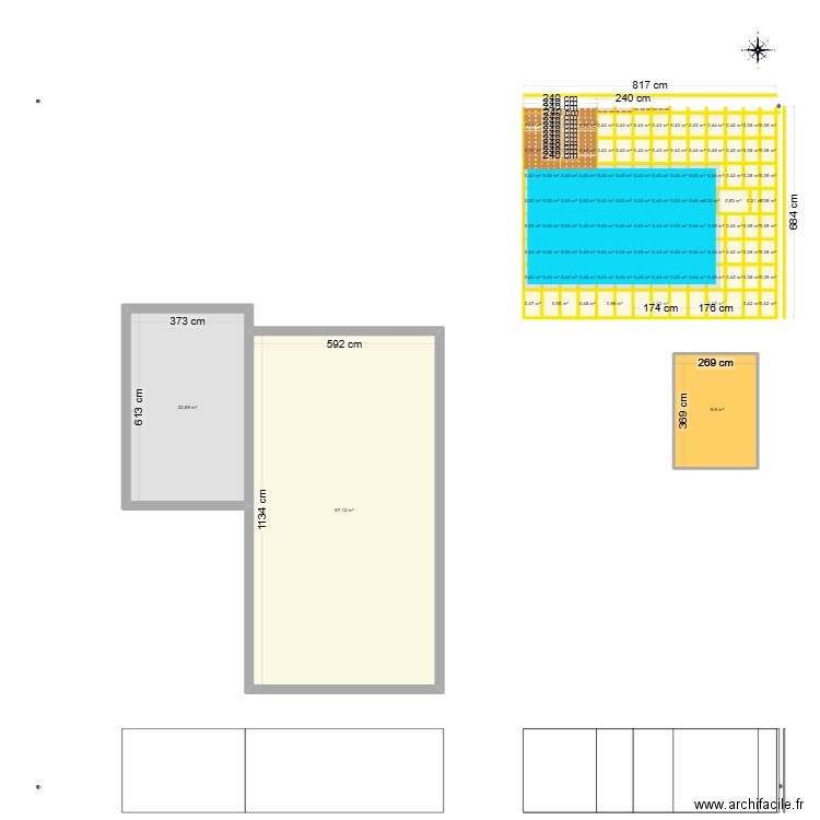 plan archi facile v2. Plan de 109 pièces et 148 m2