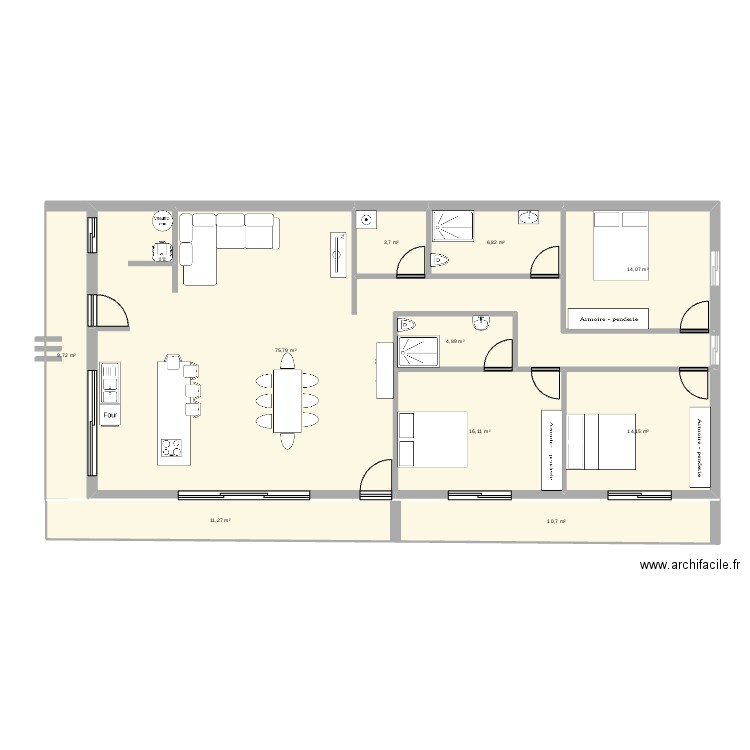 dernier plan maison. Plan de 13 pièces et 205 m2