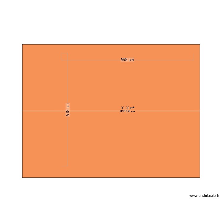 Etage 1. Plan de 1 pièce et 30 m2