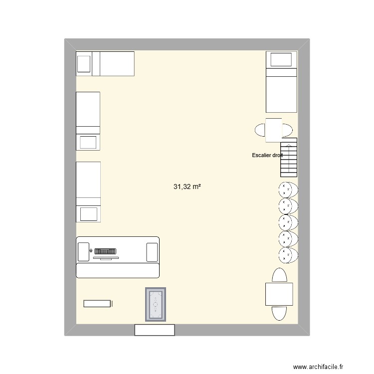 odera body minute 1. Plan de 1 pièce et 31 m2