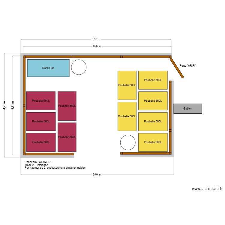 Local Poubelle V1 (OLYMPE). Plan de 0 pièce et 0 m2