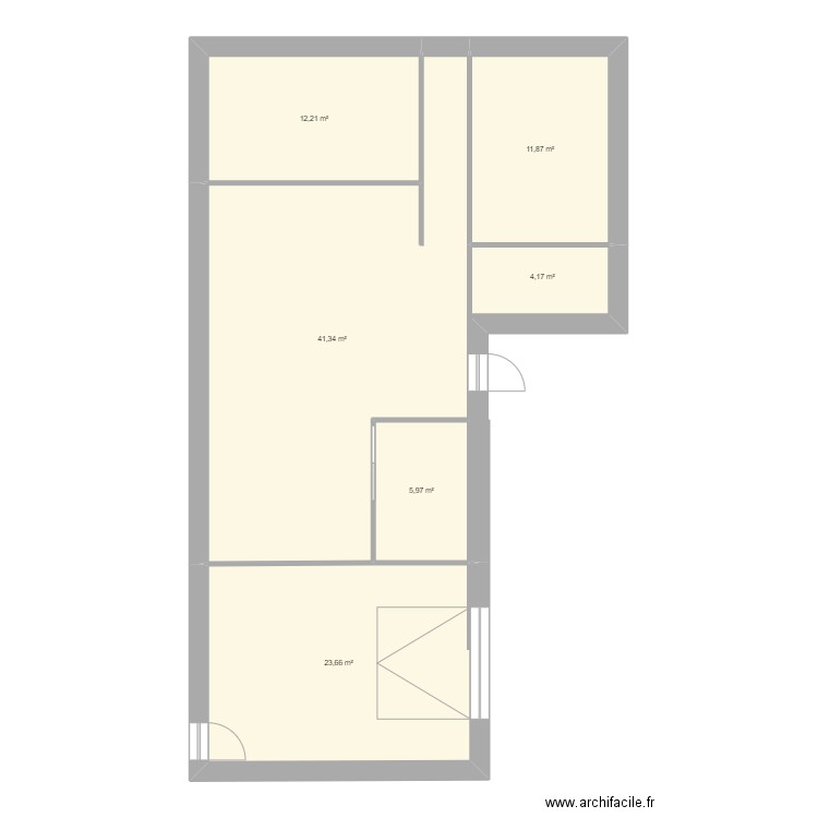 Maison 2. Plan de 6 pièces et 99 m2