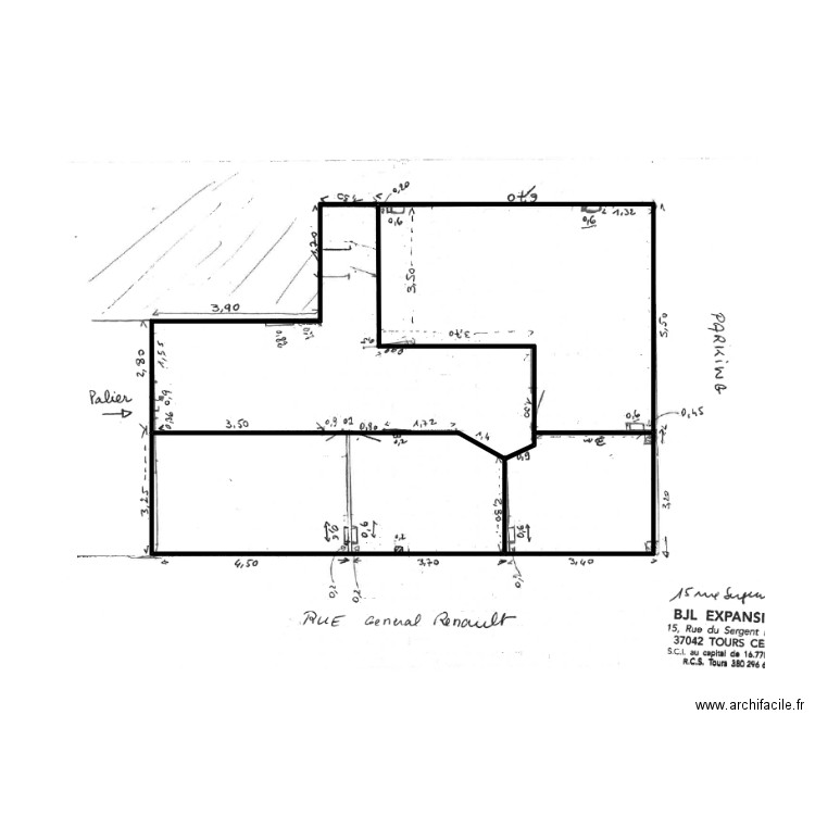 51270-croquis 1er. Plan de 4 pièces et 61 m2