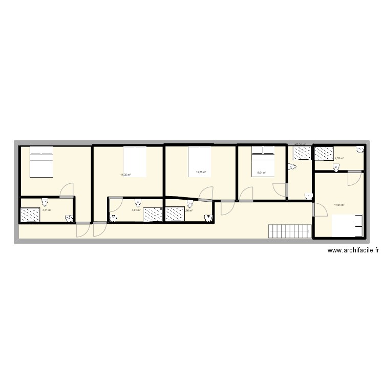 BF MACONNERIE 2. Plan de 9 pièces et 67 m2