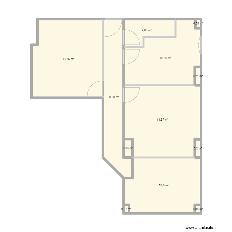 PLAN BASE BEAUSOLEIL. Plan de 12 pièces et 62 m2