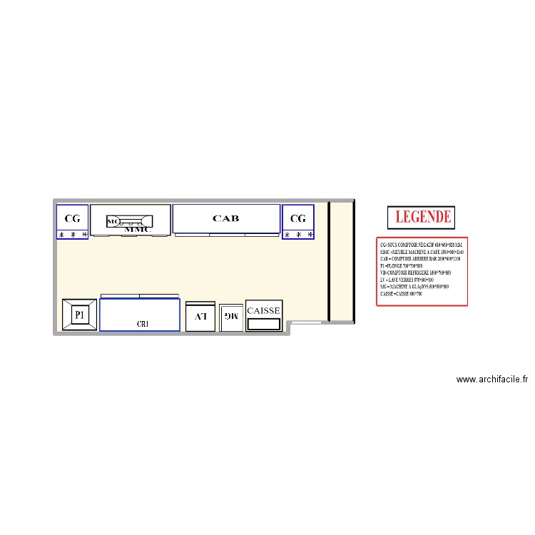 COIN CAFE RESTAURANT MARRAK1. Plan de 2 pièces et 13 m2