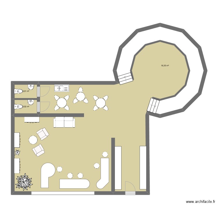 appel de la foret. Plan de 4 pièces et 118 m2