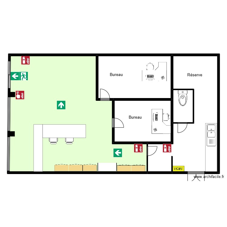 AC Camoins. Plan de 5 pièces et 329 m2