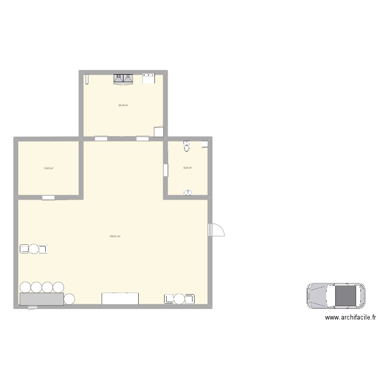 olivia. Plan de 4 pièces et 144 m2