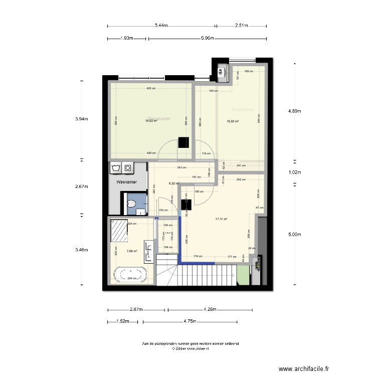 Rijnstraat 240 - souterrain project renovation. Plan de 6 pièces et 66 m2