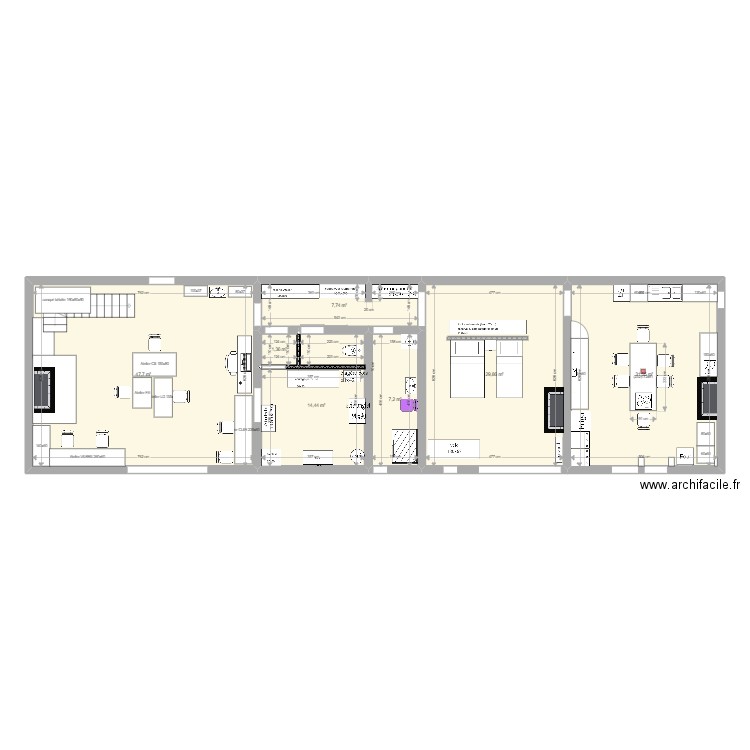 L'Arche. Plan de 7 pièces et 140 m2