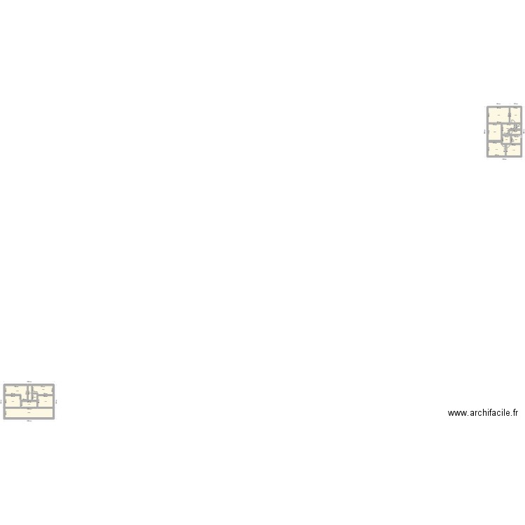 1er étage . Plan de 18 pièces et 187 m2