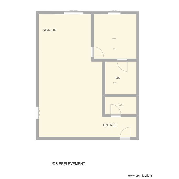 LALANDE. Plan de 3 pièces et 73 m2