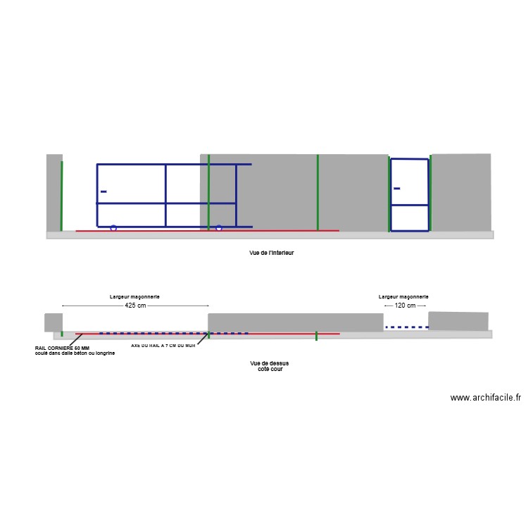 plan pose rail 9. Plan de 0 pièce et 0 m2